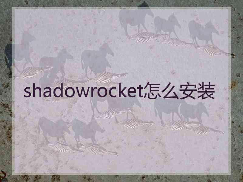 shadowrocket怎么安装