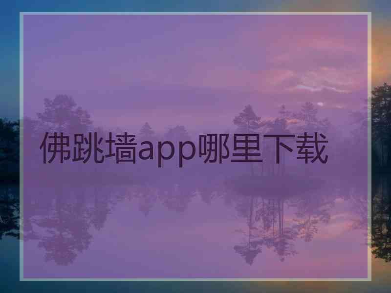 佛跳墙app哪里下载