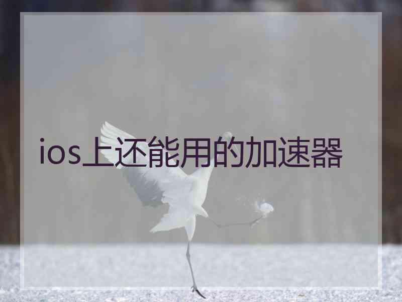 ios上还能用的加速器