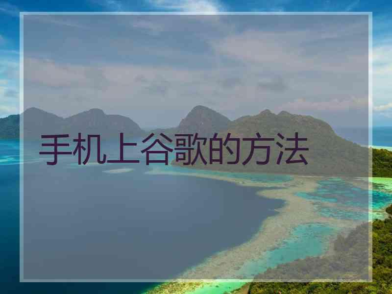 手机上谷歌的方法