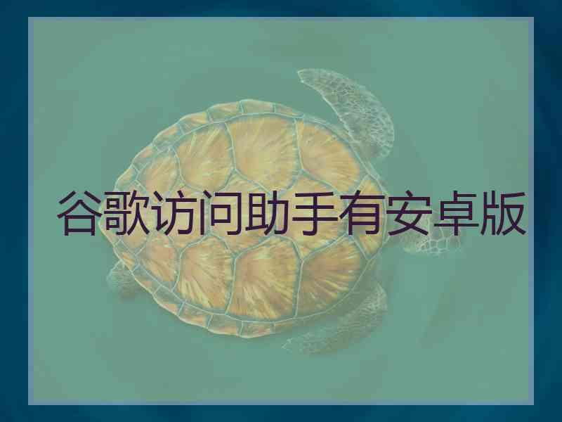 谷歌访问助手有安卓版