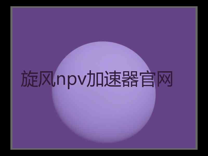 旋风npv加速器官网