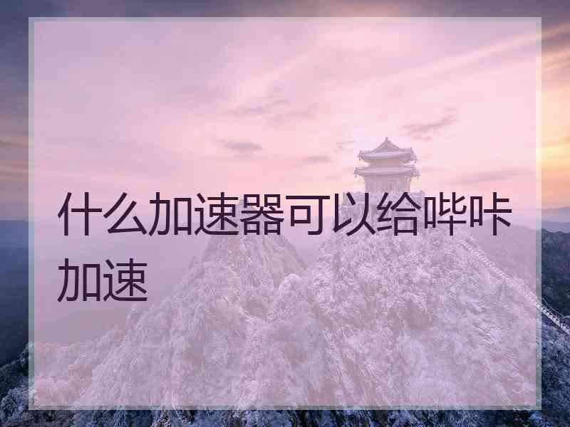 什么加速器可以给哔咔加速