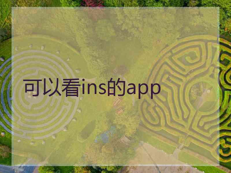 可以看ins的app