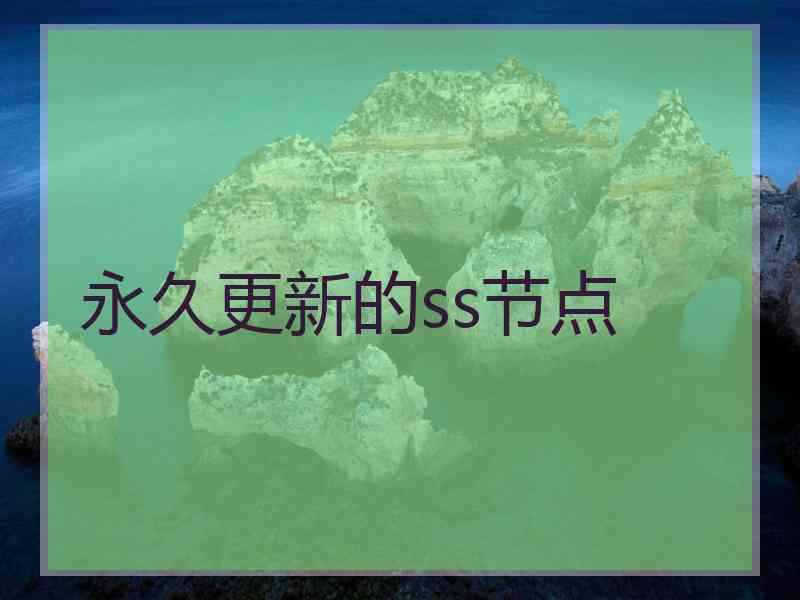 永久更新的ss节点