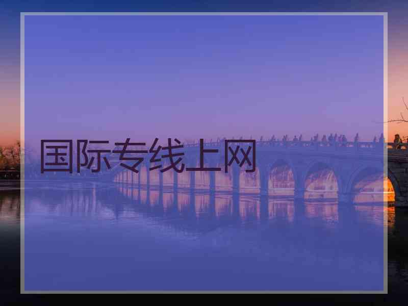 国际专线上网