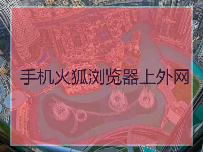 手机火狐浏览器上外网
