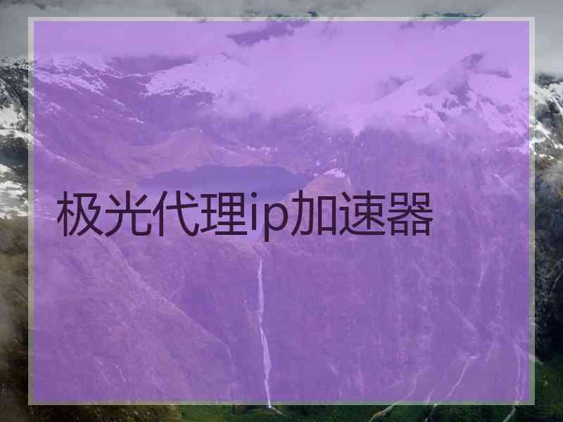 极光代理ip加速器