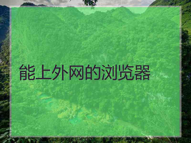 能上外网的浏览器