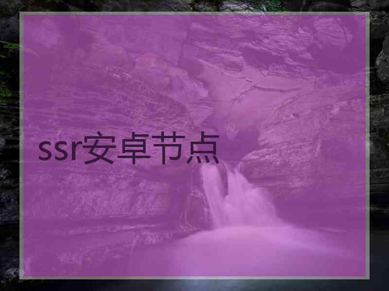 ssr安卓节点