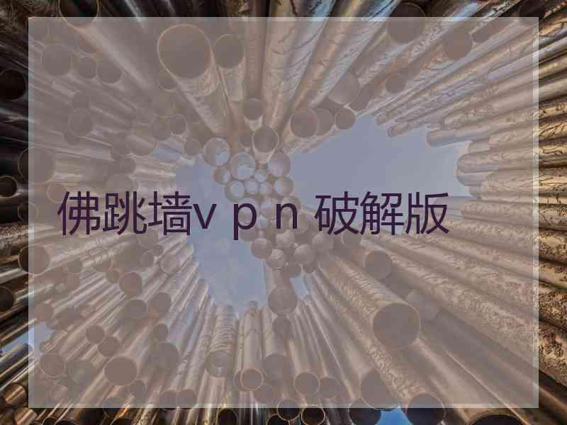 佛跳墙v p n 破解版