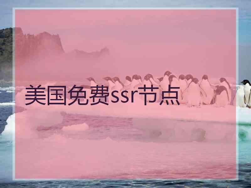 美国免费ssr节点
