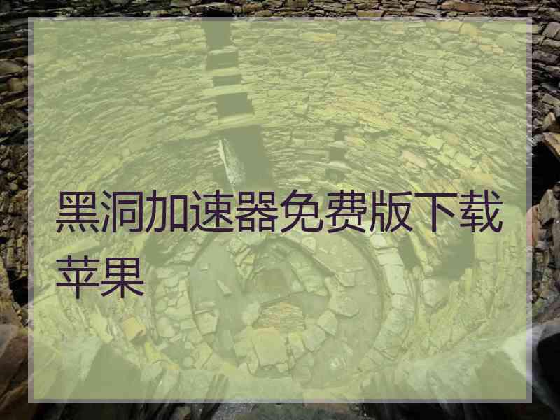 黑洞加速器免费版下载苹果