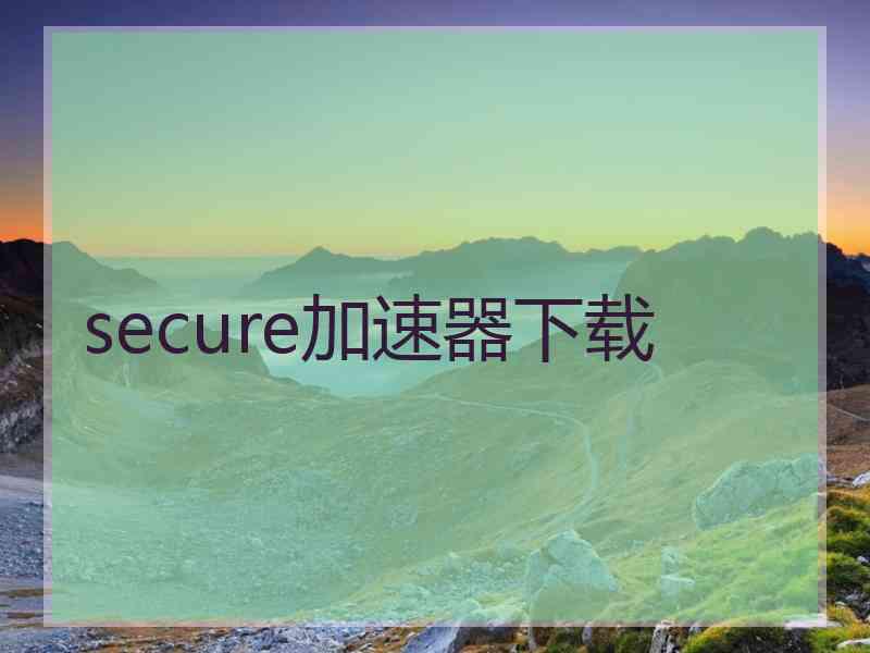 secure加速器下载
