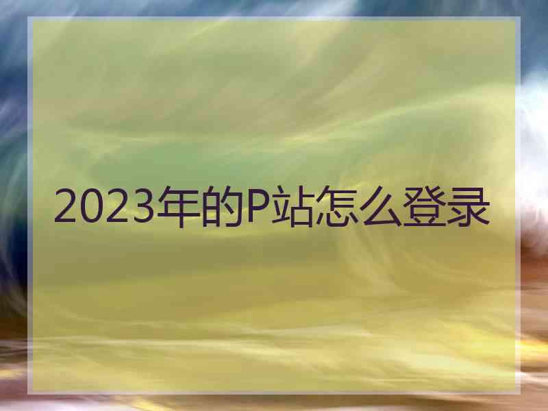 2023年的P站怎么登录