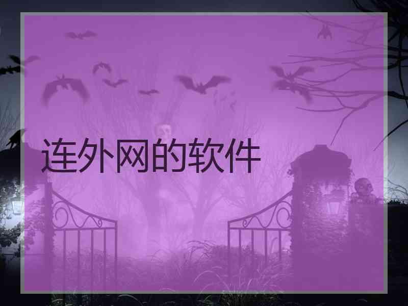 连外网的软件