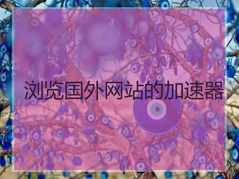 浏览国外网站的加速器