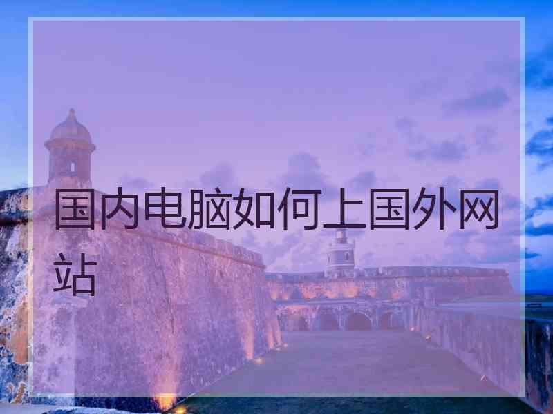 国内电脑如何上国外网站