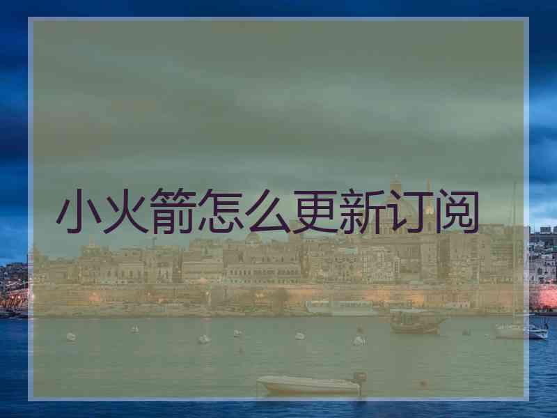 小火箭怎么更新订阅