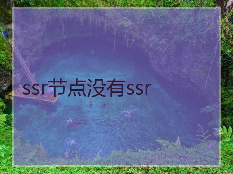 ssr节点没有ssr