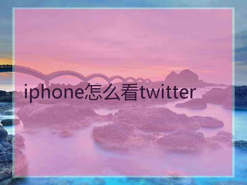 iphone怎么看twitter