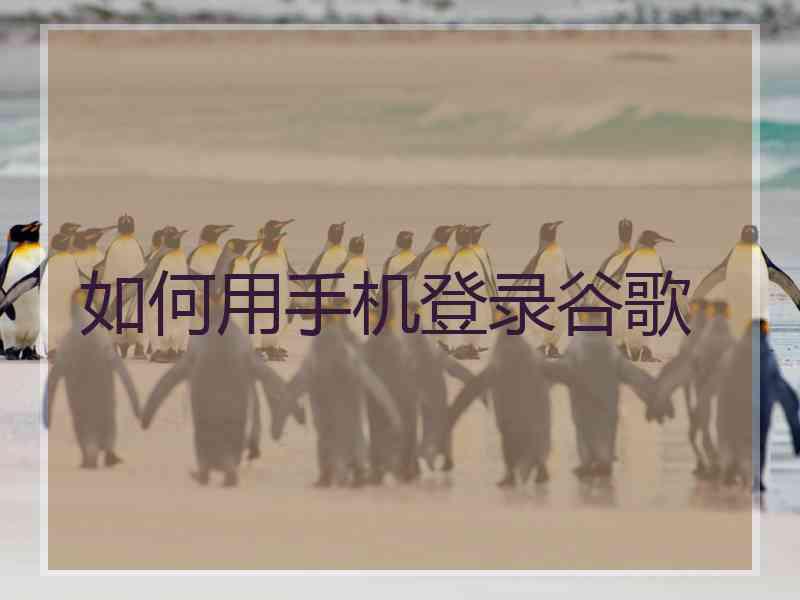 如何用手机登录谷歌