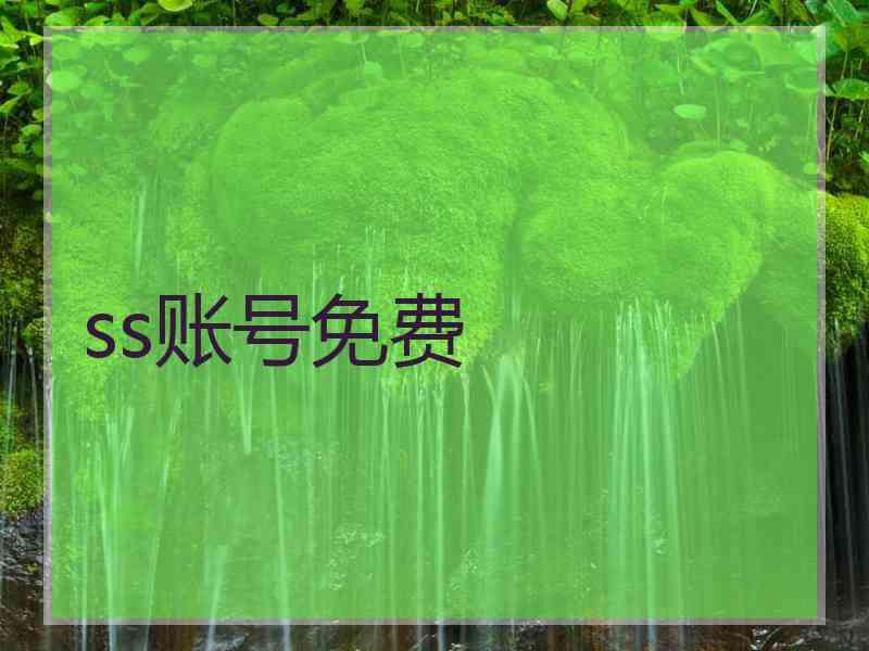 ss账号免费