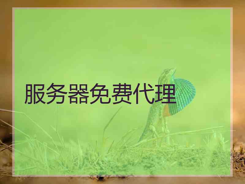 服务器免费代理