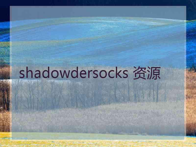 shadowdersocks 资源