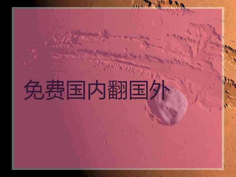 免费国内翻国外