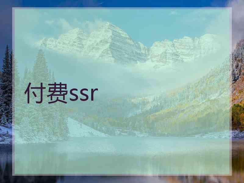 付费ssr