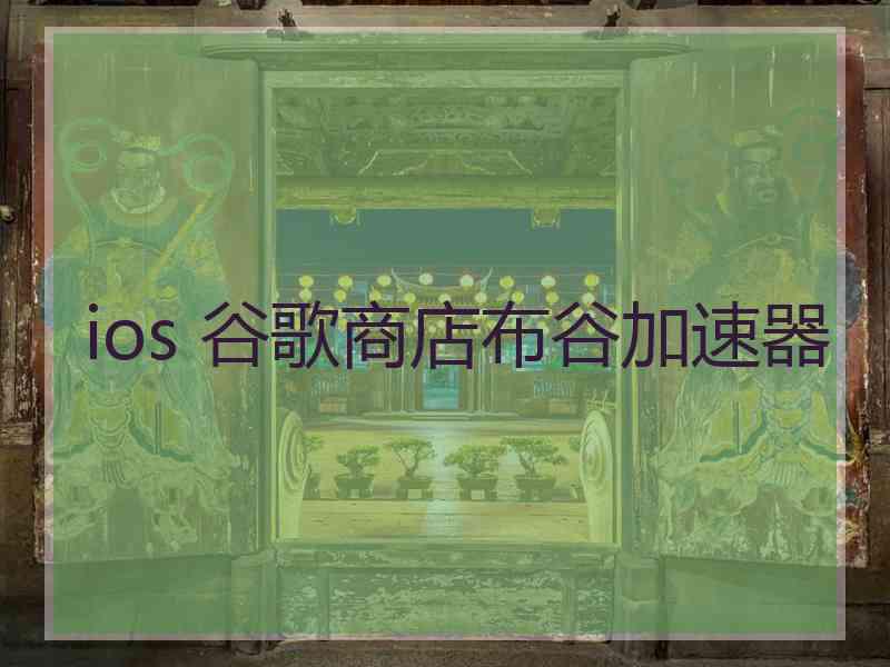 ios 谷歌商店布谷加速器