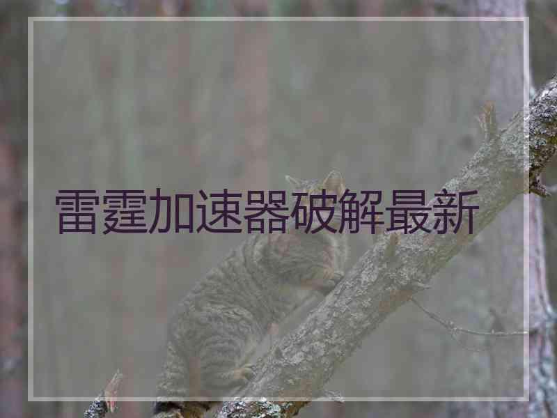 雷霆加速器破解最新