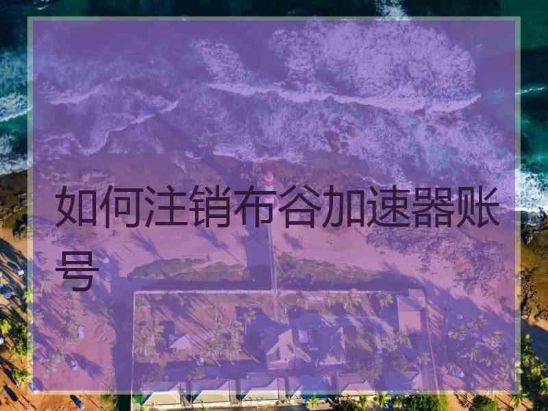 如何注销布谷加速器账号