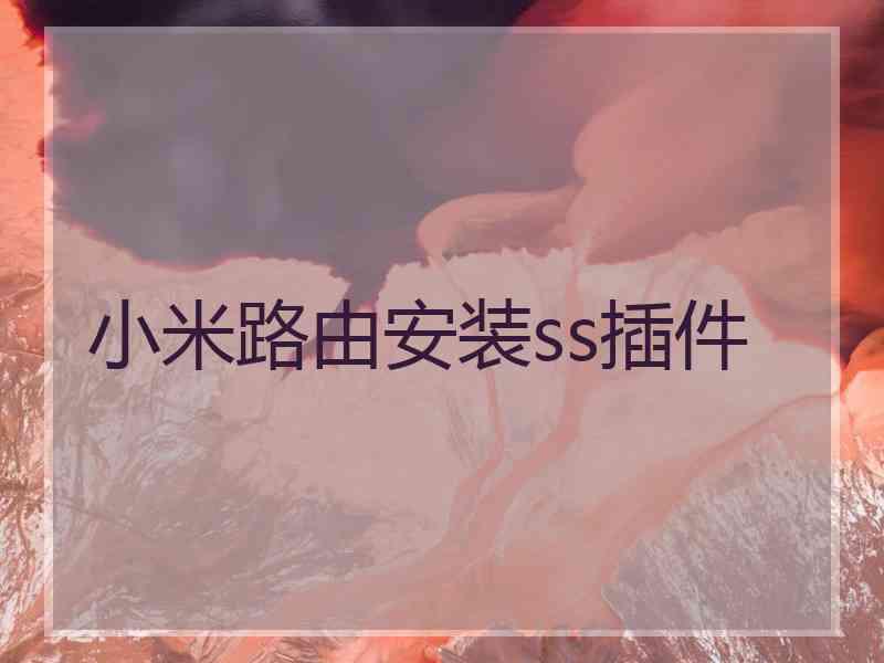 小米路由安装ss插件