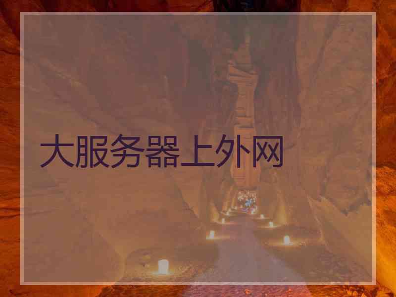 大服务器上外网