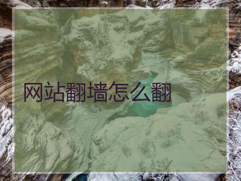网站翻墙怎么翻
