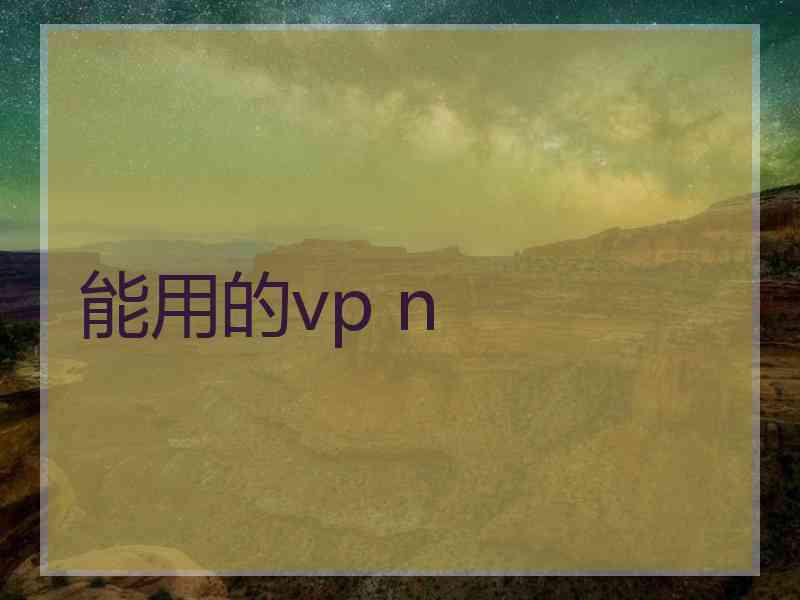 能用的vp n