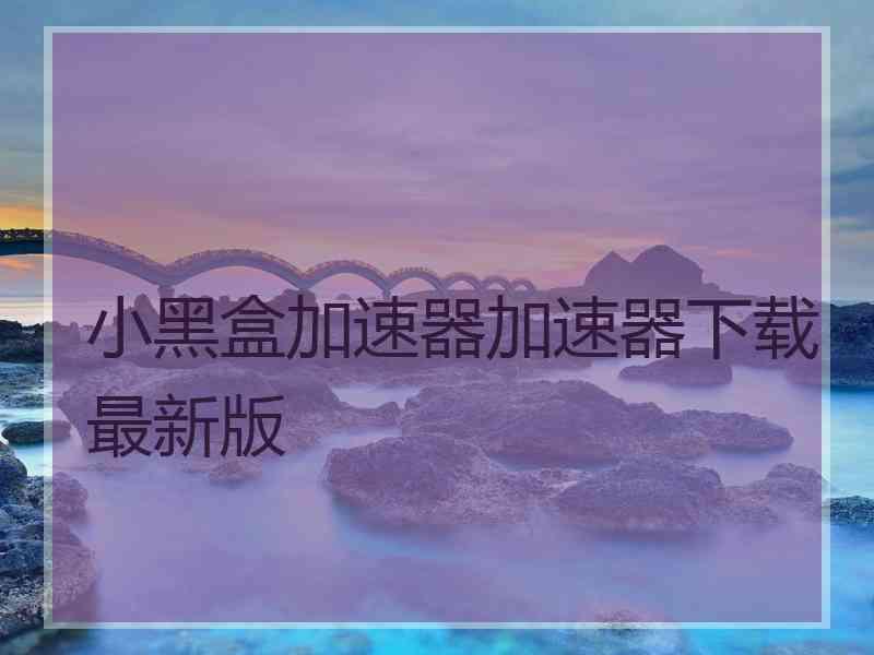 小黑盒加速器加速器下载最新版