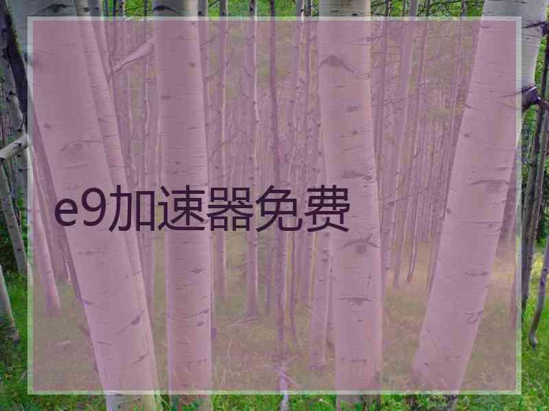 e9加速器免费