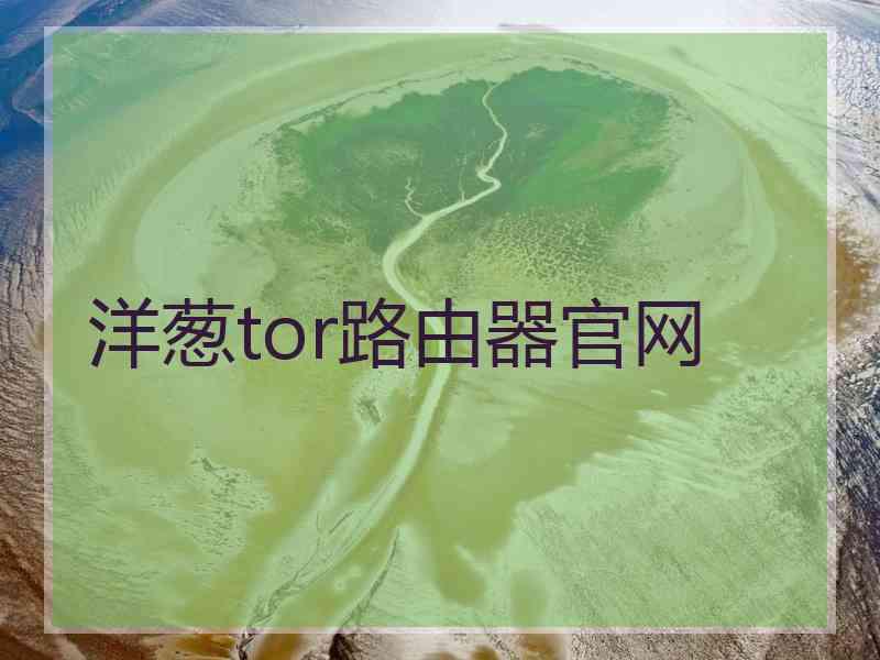 洋葱tor路由器官网