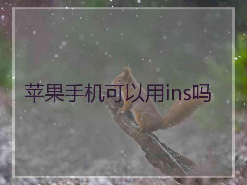 苹果手机可以用ins吗