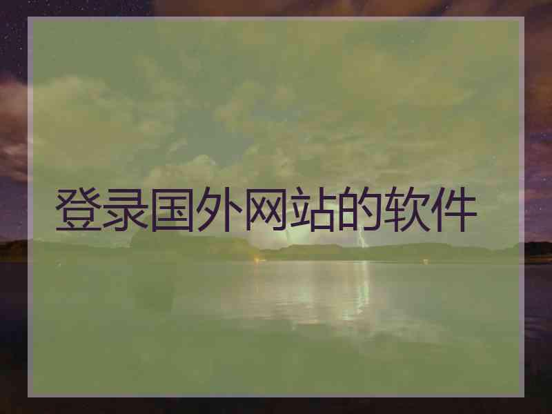 登录国外网站的软件