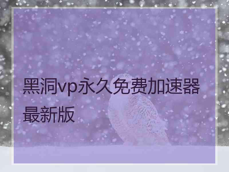 黑洞vp永久免费加速器最新版