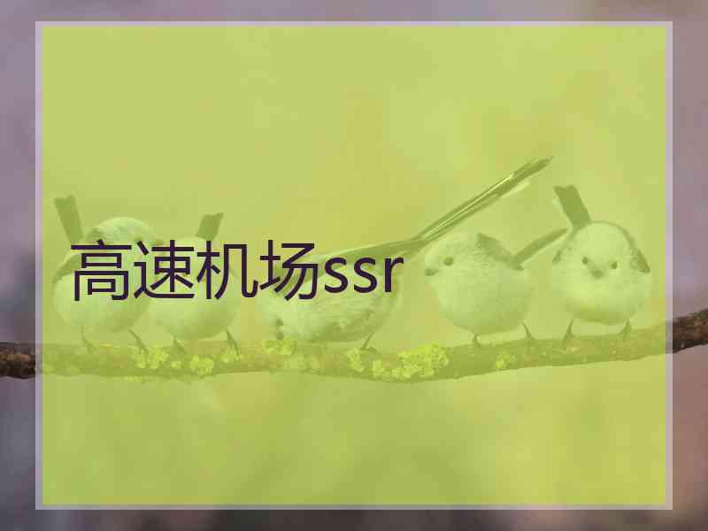 高速机场ssr