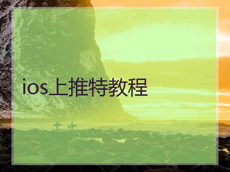 ios上推特教程