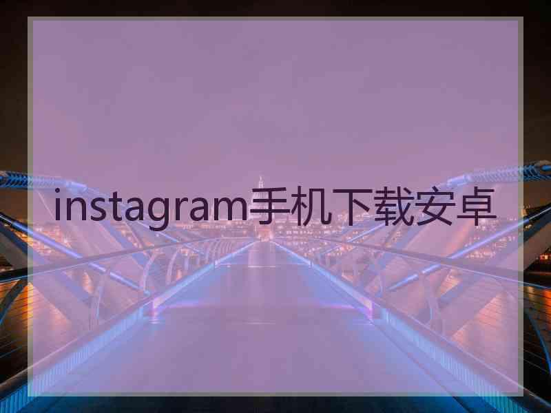 instagram手机下载安卓