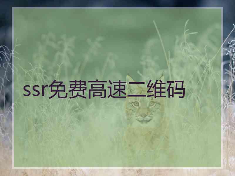 ssr免费高速二维码
