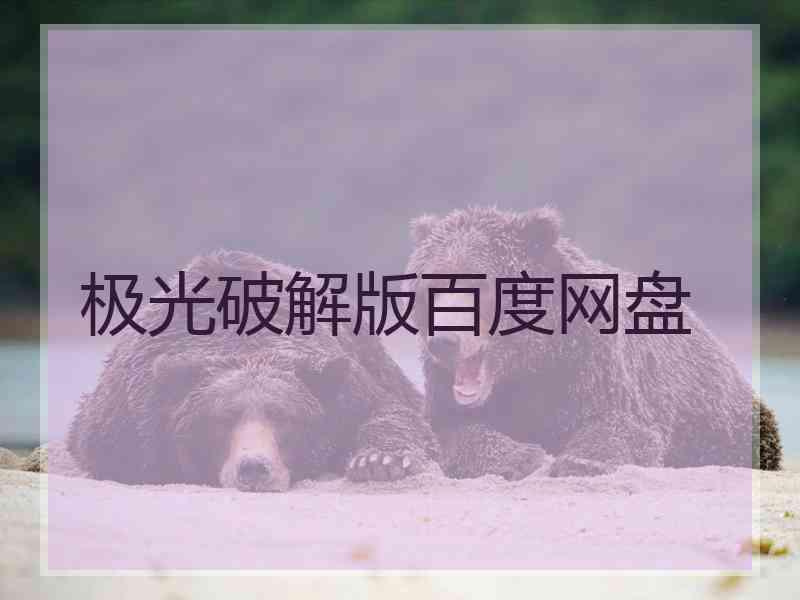 极光破解版百度网盘