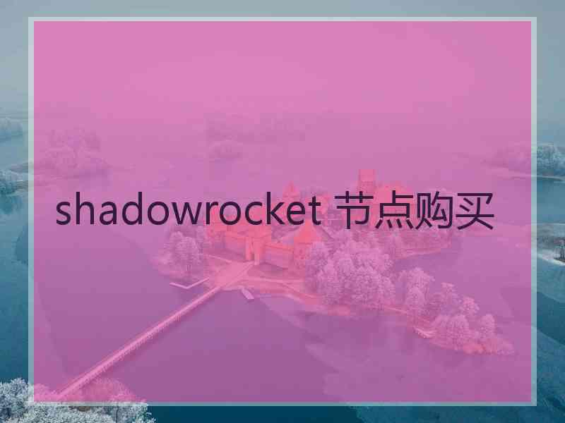 shadowrocket 节点购买